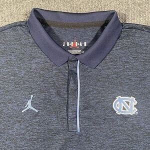 Nike Air Jordan UNC Tar Heels Stretch Golf Coaches Embroidered Polo Shirt Mens S